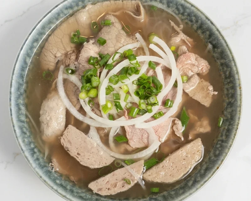 Special Trio Pho with sliced beef, beef ball and brisket at Bon Vietnamese Cuisine, Redstone, Calgary